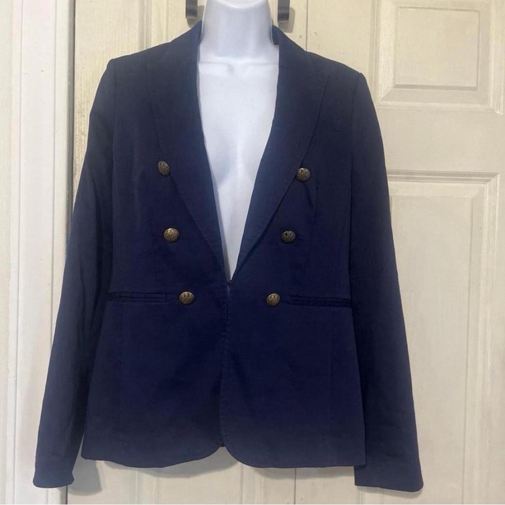 Banana Republic Midnight Blue Blazer with Gold Buttons